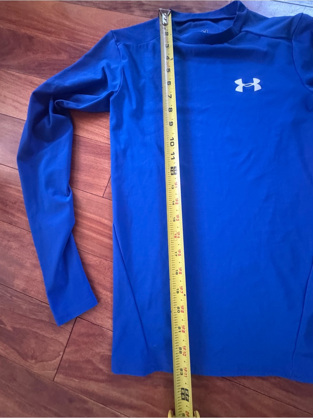 Under Armour Heat Gear Men’s small Long Sleeve Performance Shirt - Royal Blue - Picture 4 of 7